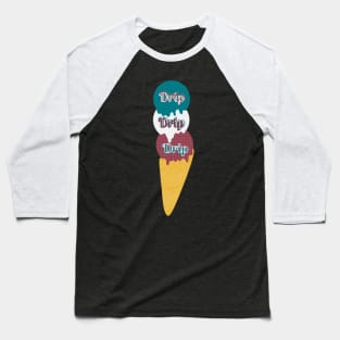 Ice Cream Minimalist Baseball T-Shirt